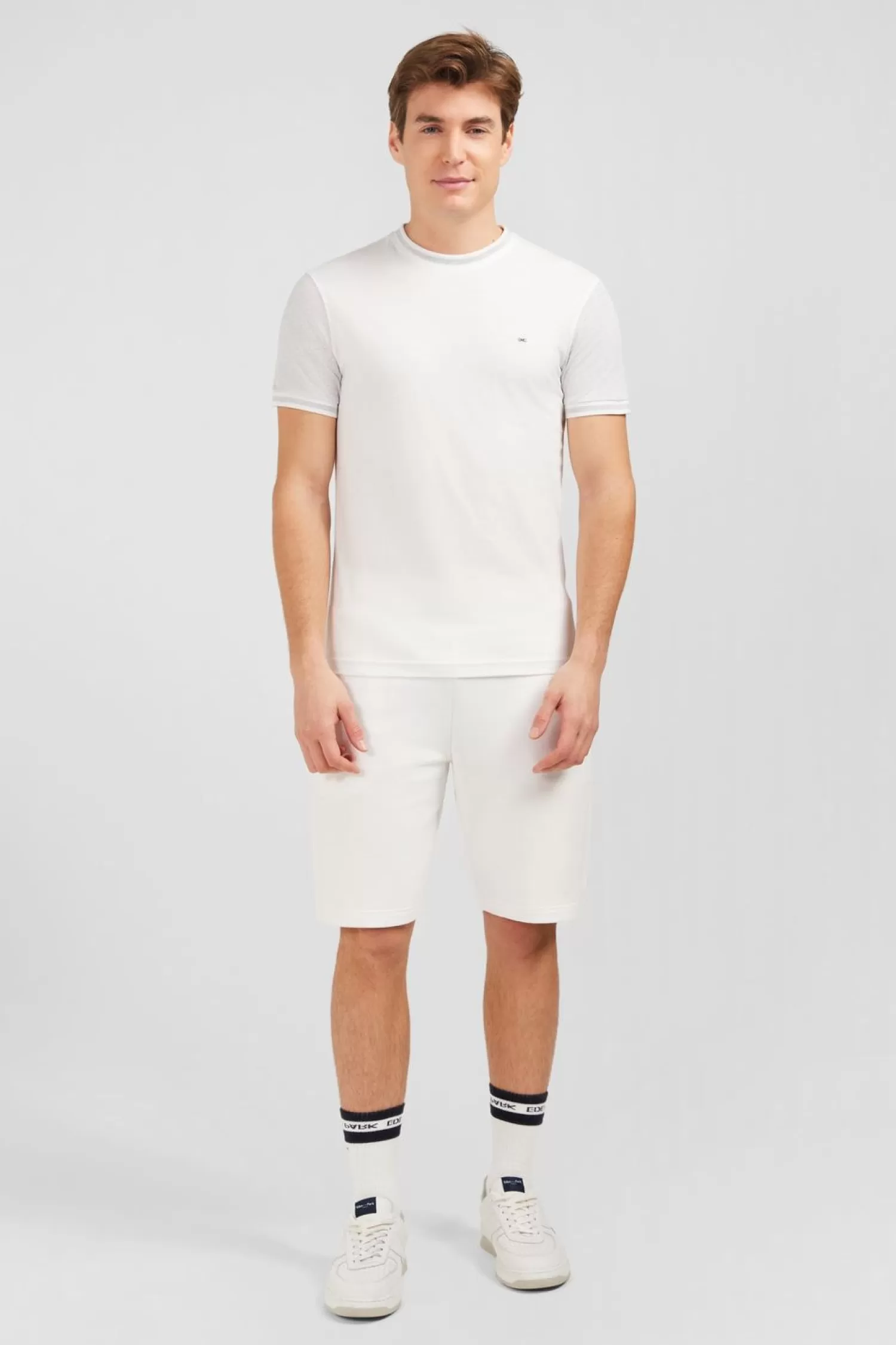 Eden Park T-Shirt Manches Courtes Blanc Colorblock-Homme T-Shirts