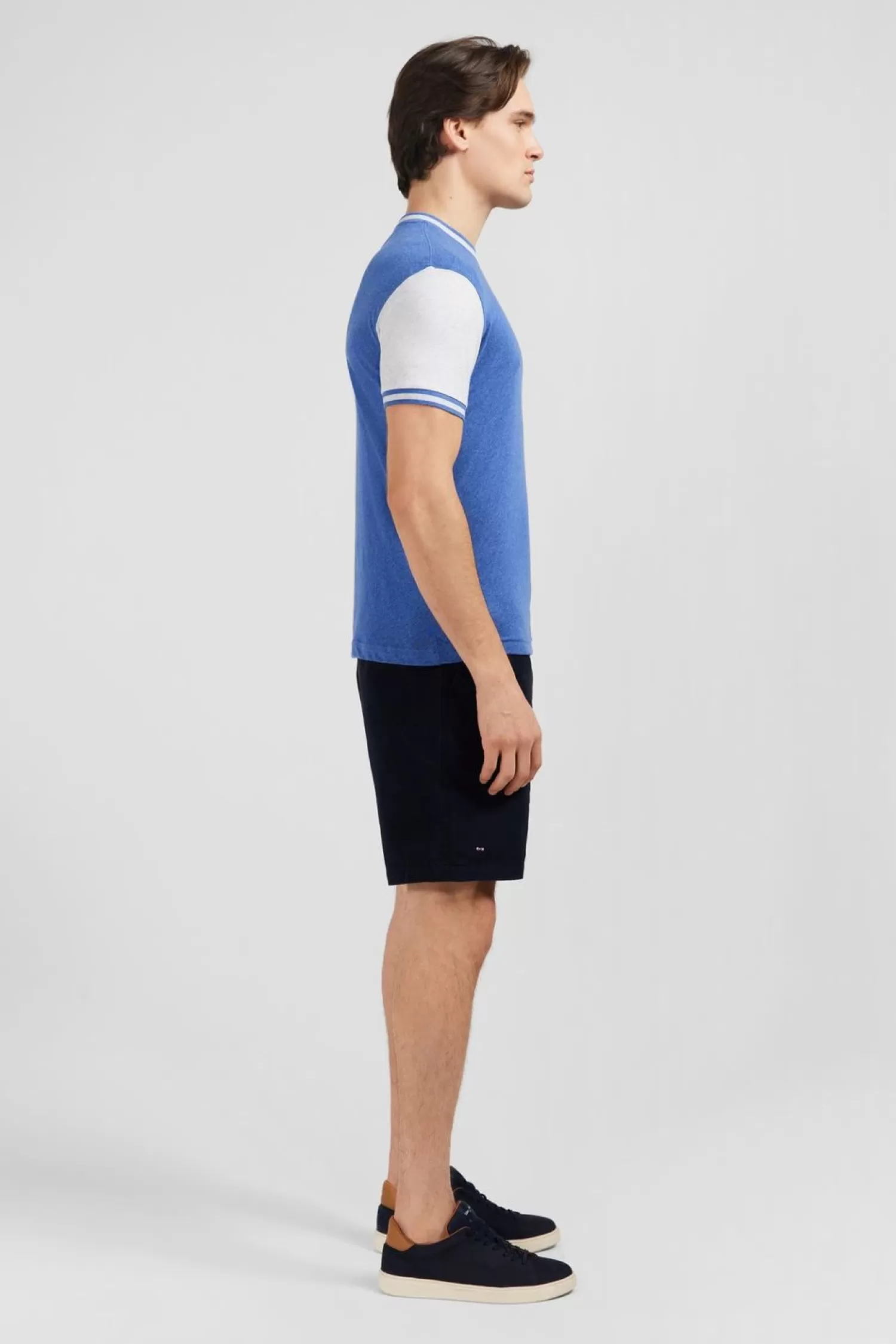 Eden Park T-Shirt Manches Courtes Bleu Colorblock-Homme T-Shirts