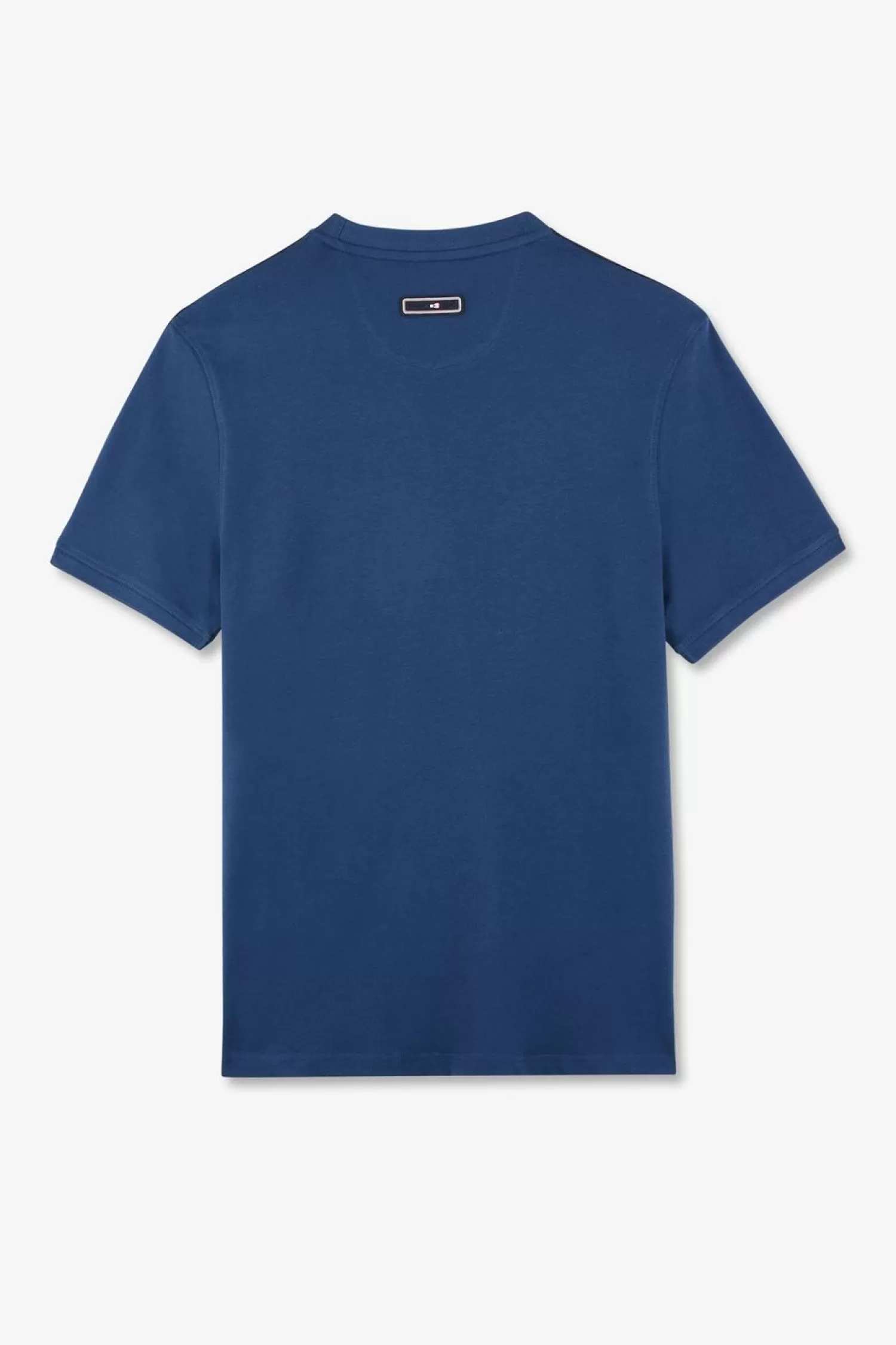 Eden Park T-Shirt Manches Courtes Marine En Coton Galons Epaules Tricolores-Homme T-Shirts