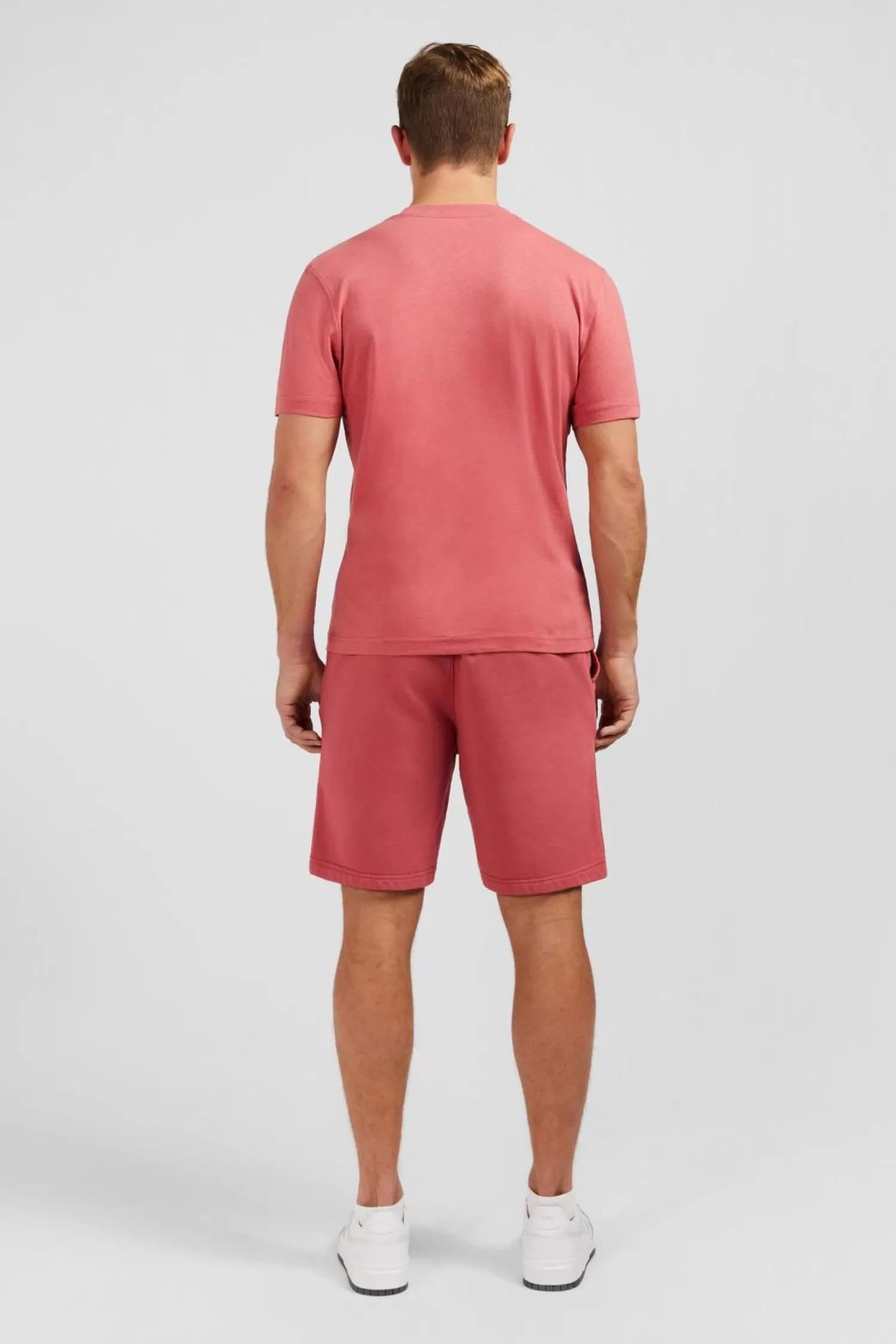 tshirt_manches_courtes_marron_en_coton_et_lin_3.webp Eden Park T-Shirt Manches Courtes Marron En Coton Et Lin-Homme T-Shirts