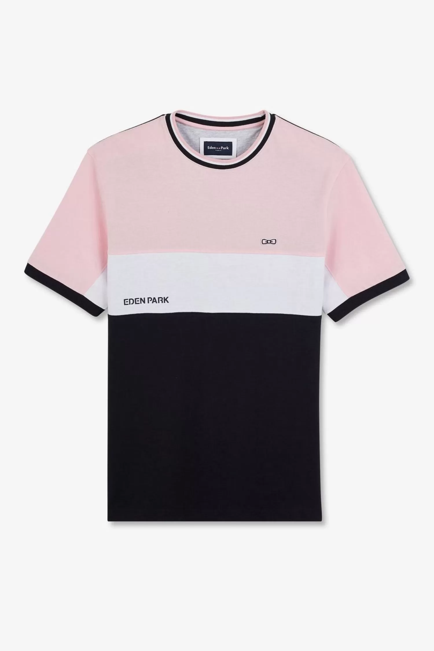Eden Park T-Shirt Rose Colorblock A Manches Courtes-Homme T-Shirts