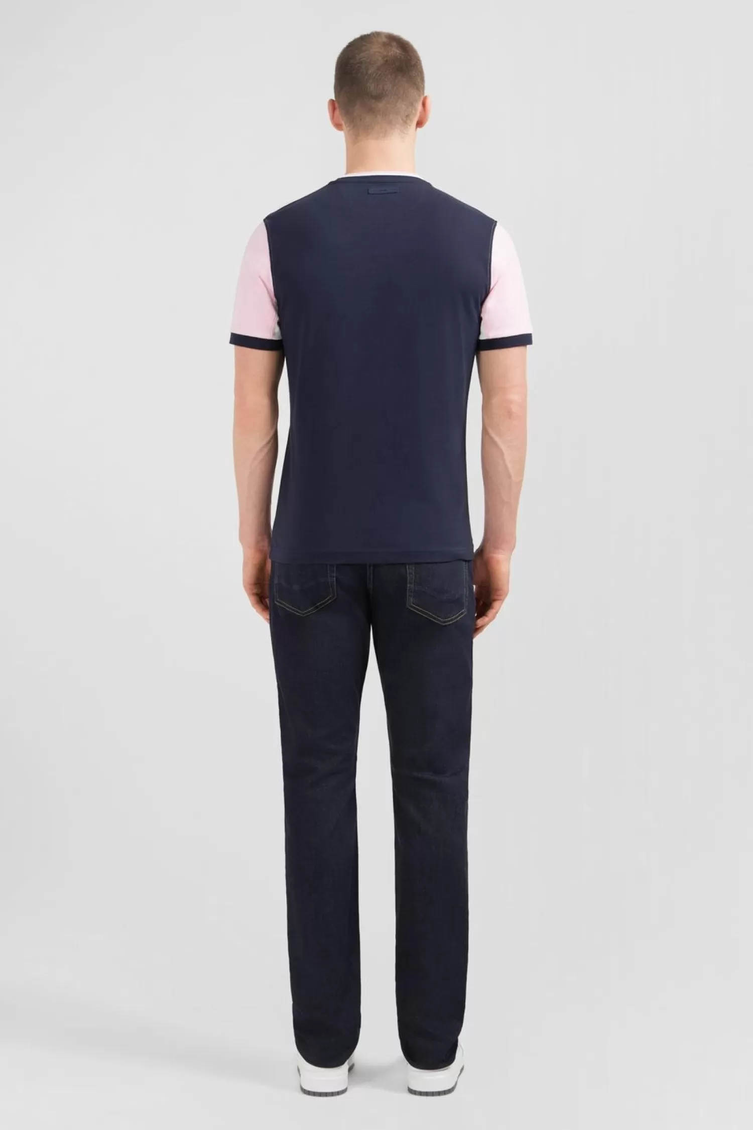 Eden Park T-Shirt Rose Colorblock A Manches Courtes-Homme T-Shirts