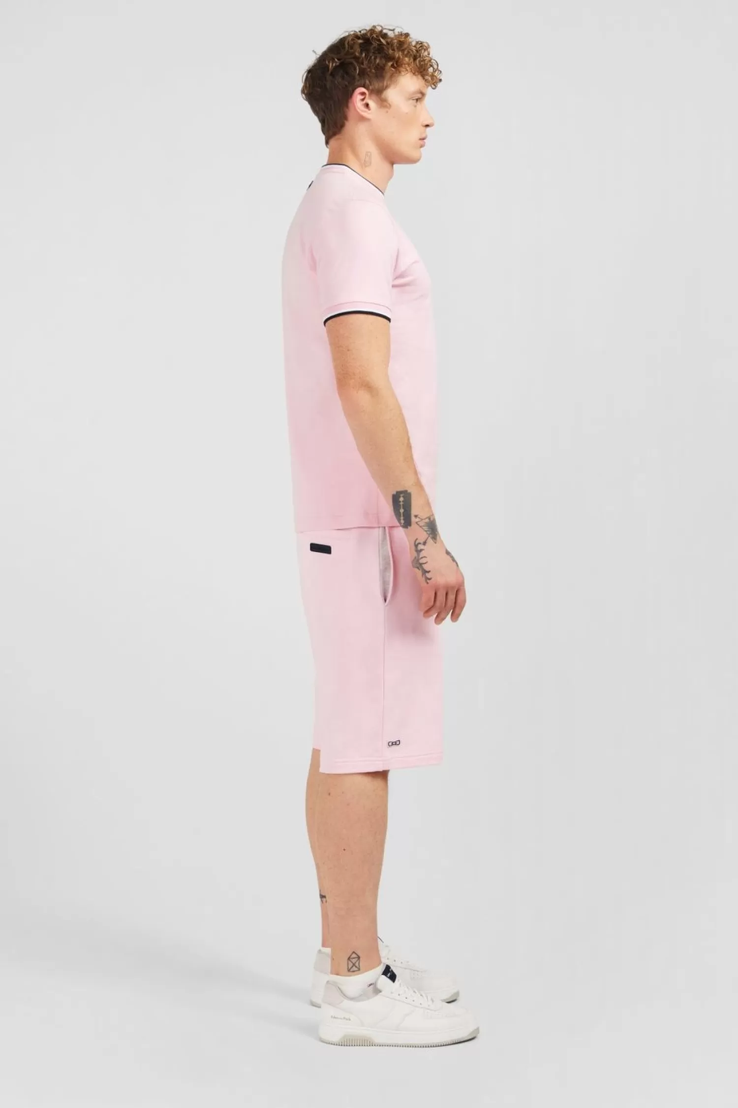 tshirt_rose_uni_a_manches_courtes_4-1.webp Eden Park T-Shirt Rose Uni A Manches Courtes-Homme T-Shirts