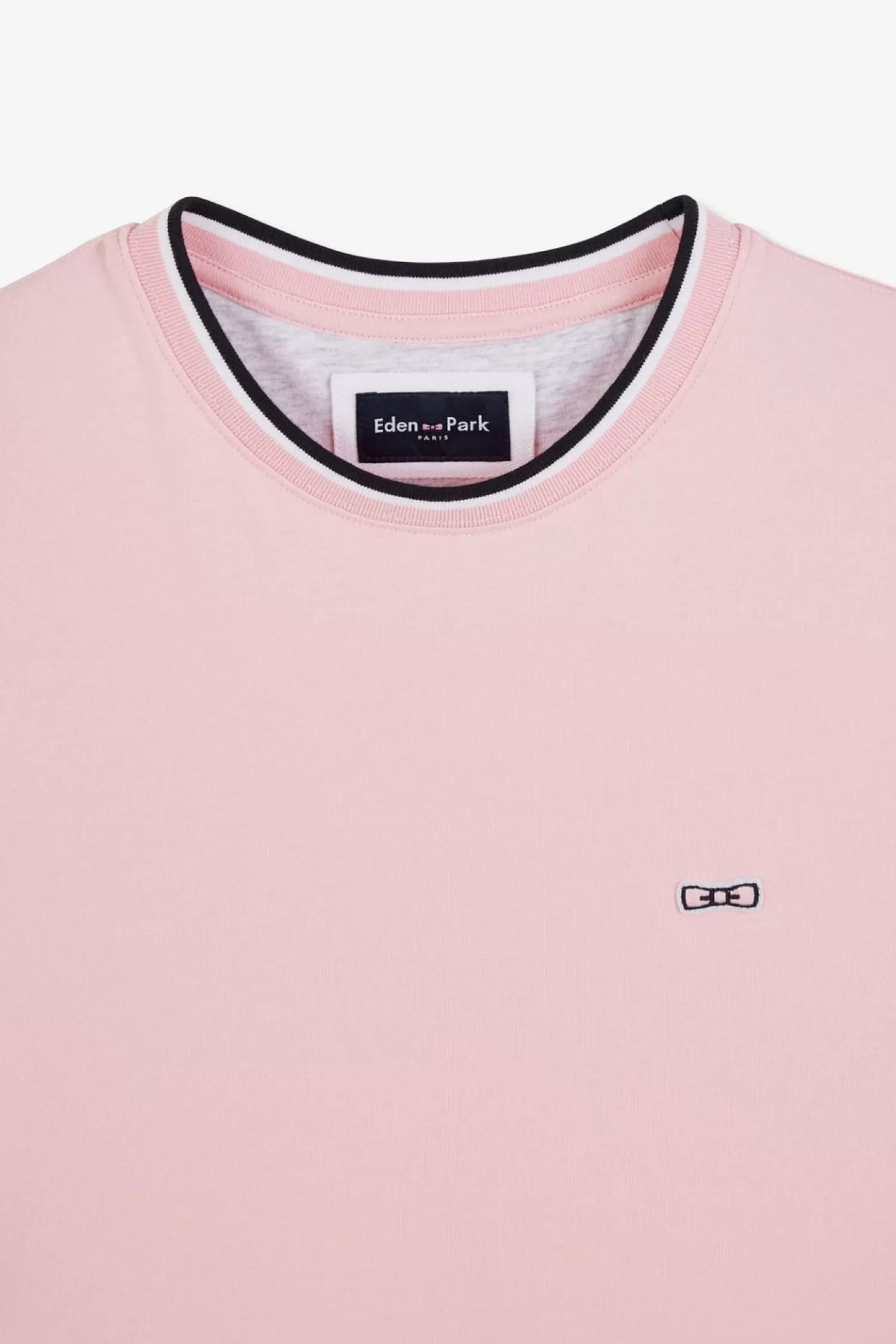 tshirt_rose_uni_a_manches_courtes_6-1.webp Eden Park T-Shirt Rose Uni A Manches Courtes-Homme T-Shirts