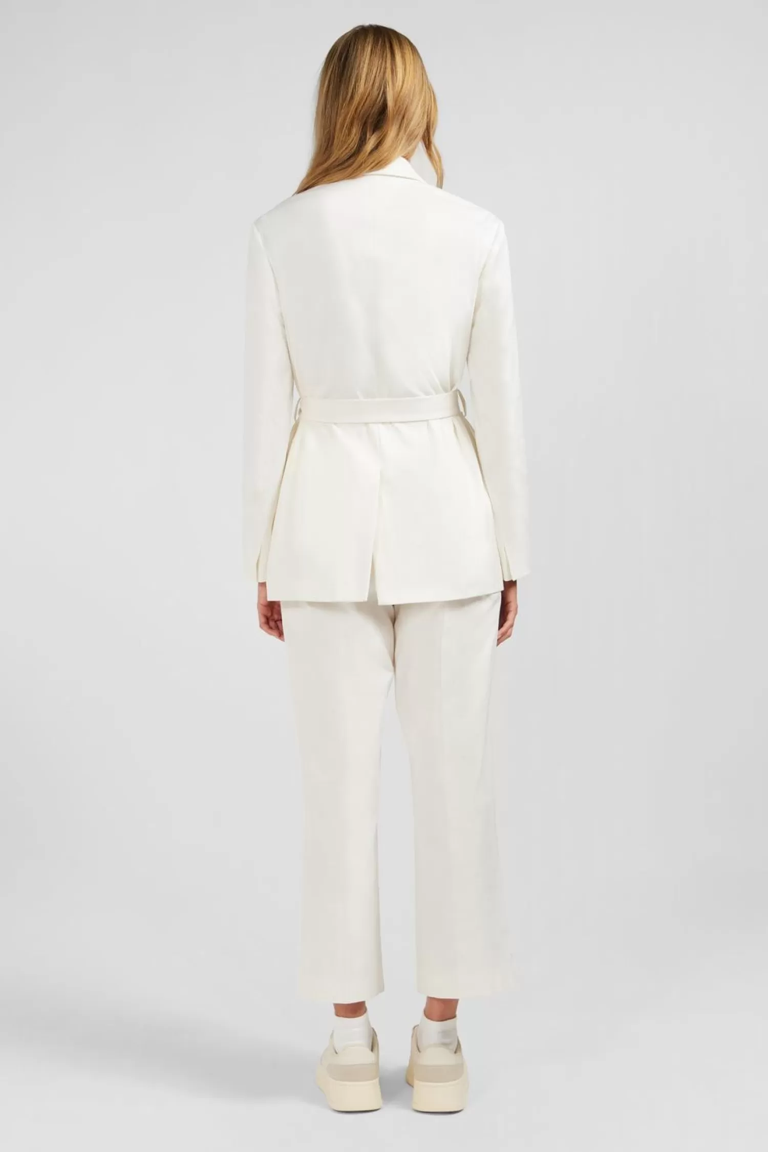 veste_blazer_ecrue_ceinturee_en_coton_stretch_5.webp Eden Park Veste Blazer Ecrue Ceinturee En Coton Stretch-Femme Vestes