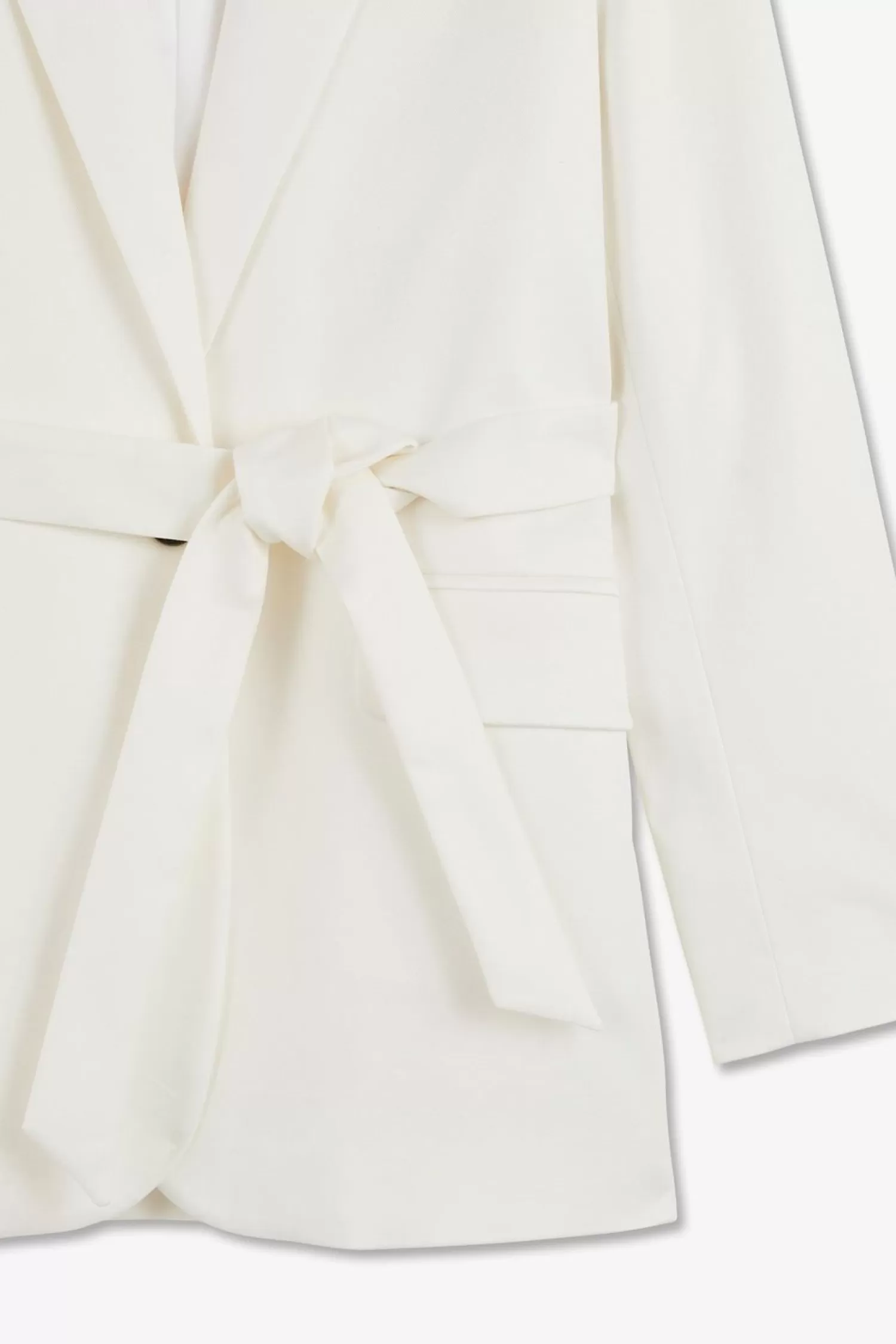 veste_blazer_ecrue_ceinturee_en_coton_stretch_7.webp Eden Park Veste Blazer Ecrue Ceinturee En Coton Stretch-Femme Vestes